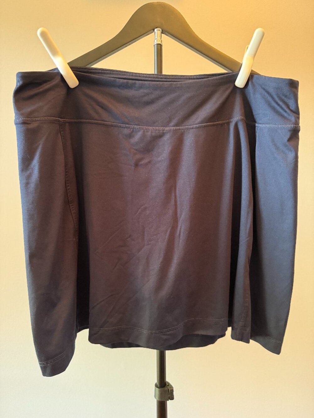 J. Jill Fit A-Line Knit Skort XL Petite Black Pull-On Skirt Shorts